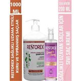 Restorex Speed Strong Sıvı Saç Kremi 200 Ml+Kuru ve Yıpranmış Saçlar Için Şampuan 1000 ml