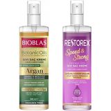 Restorex ve Bioblas Argan Yağlı Sıvı Saç Kremi 200 ml İle Sağlıklı Uzama Etkisi Sunan Besleyici Formül - 1