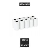 RETAPACK 56x16 Yazar Kasa Pos Rulosu 5 paket (50 ADET)