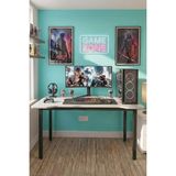 RetoDesign 100 Beyaz Oyun Çalışma Masası Gaming Masa Ofis Masası 8100 - Atlantik Çam - Siyah
