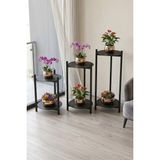 Retodesign 3 BOY METAL TEPSİLİ ÇİÇEKLİK, ÇİÇEK RAFI 1494