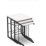 Retodesign 3'lü Zigon Sehpa Beyaz 3002