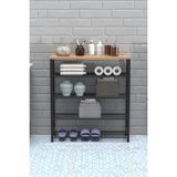 Retodesign 5 Katlı Ayakkabılık- Banyo Rafı -Çok Amaçlı Raf 1890 - Siyah
