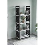 Retodesign 5 Katlı Endüstriyel Kitaplık, Çiçeklik, Çok Amaçlı Raf 2800B Siyah