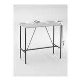 Retodesign Beyaz Bar Mutfak Masası / Yemek Masası 1058B