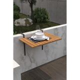 Retodesign Katlanır Askılı Balkon Masası 5001 Siyah