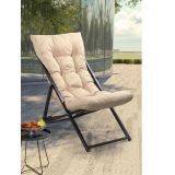 Retodesign Katlanır Şezlong Krem 1781