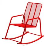 Retodesign Kırmızı Metal Sallanan Sandalye/ Bebek Emzirme Koltuğu/baba Koltuğu 1090