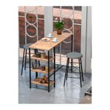 Retodesign Raflı Yuvarlak Tabureli Bar Takımı 4651A