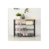 Retodesign Siyah 4 Katli Cok Amacli Raf Ve Ayakkabi Rafi
