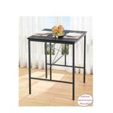 Retodesign Siyah Yıldız 2 Kişilik 60/60 Yemek Masası Mutfak Masası 1601S Siyah