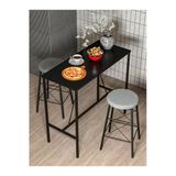 Retodesign SİYAH YUVARLAK TABURELİ BAR TAKIMI 3655