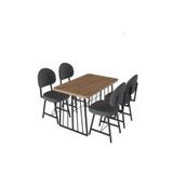 Retodesign Star Yemek Masası 4 Stil Sandalyeli Takım 1265