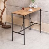 Retodesign Suntalam Çam Renk Endüstriyel Tasarım 100x45x90 cm Sağlam Metal Ayaklı Bar Masası