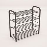 Retohome Metal 4 Katli Ayakkabilik Ve Çok Amaçli Raf 2321 Siyah