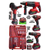 Retools 5’li Set Bordo Kabartmalı (4’lü Set + Bordo 216 Parça Lokma Takımı)