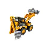Retoys Oyuncak Metal Kepçe Buldozer Çift Taraflı İş Makinası 35CM