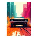 Retro Araba Tutkusu Hediyelik Ahşap Tablo