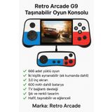 Retro Arcade G9 Retro 3.0 inç Ekranlı 666 Oyunlu Tv Bağlanan Taşınabilir Mini Oyun Konsolu