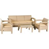 Retro Art Holiday Amazon Balkon ve Bahçe Takımı - Cappuccino