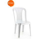 Retro Art Holiday Nostalji Sandalye | 6'lı Set | - Beyaz