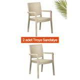 RETRO ART Holiday Troya Rattan Koltuk Capicino 2 Adet