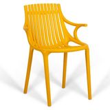 Retro Art Monaco Kafe ve Bahçe Sandalyesi 4'lü Set - Sarı