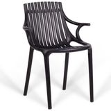 Retro Art Monaco Kafe ve Bahçe Sandalyesi 4'lü Set - Siyah