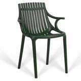 Retro Art Monaco Kafe ve Bahçe Sandalyesi 4'lü Set - Yeşil