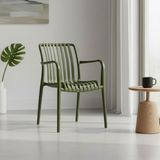 Retro Art Paris Kollu Sandalye 4 Adet – Bahçe Balkon Kafe Sandalyesi Uv Katkılı Istiflenebilir Plastik - Yeşil