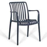 Retro Art Paris Sandalye 6'lı Set – Bahçe Balkon Kafe Restoran Sandalyesi - Antrasit
