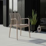 Retro Art Paris Sandalye 6'lı Set – Bahçe Balkon Kafe Restoran Sandalyesi - Cappuccino