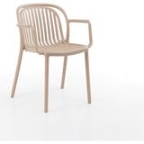 Retro Art Polo Sandalye 2'li Set | Balkon, Bahçe ve Kafe Sandalyesi - Bej