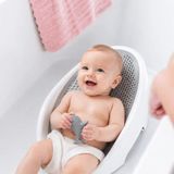 Retro Art Silikon Fileli Bebek Banyo Küveti | Kaymaz Bebek Banyo Oturağı (0-24 Ay) - Beyaz