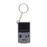 Retro Atari Tasarımlı 3D Yazıcı Yapımı Anahtarlık - Gameboy Tasarım Nostaljik Çanta Süsü, Erkek & Kadın Hediye, Gri Mini Ateri Anahtarlık