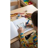 Retro Atölyem Ahşap Rakam Şablon Seti 0-10 | Montessori Eğitim Materyali | Okul Öncesi Rakam Çizim Kalıbı - 7x7