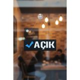 Retro Atölyem Kapalı Açık Tabelası - 3mm Ahşap Mdf - Mağaza Iş Yeri Giriş Levhası - 19x9 - 1 Adet