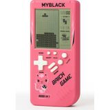 Retro Büyük Ekran Oyun Konsolu 9999'U 1 Arada Tank/yarış/atış Rahat Bulmaca Ayarlanabilir Zorluk Sevimli Pembe Renk ve Kedi Figürlü Modern Görünüm