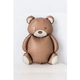 Retro Büyük Kahverengi Ayı Folyo Balon Teddy Bear 89-72 Cm