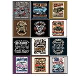 Retro Car Poster Sticker 12 Parça Telefon, Tablet, Defter, Laptop Sticker