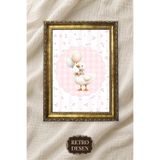 Retro Çerçeveli Vintage Çocuk Odası Tablosu, Bebek Odası Tablosu, Çocuk Odası Duvar Dekoru Balon (00302)