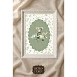 Retro Çerçeveli Vintage Çocuk Odası Tablosu, Bebek Odası Tablosu, Çocuk Odası Duvar Dekoru Uçak (00246)