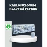 Retro Daktilo Stilli Kablosuz Klavye Mouse Seti – Sessiz Ve Şık P198725s3203