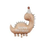 Retro Dinozor Folyo Balon Happy Birthday Yazılı Kukutelalı Dinazor Doğum Günü Balonu