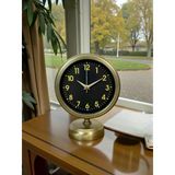 Retro Elegance 25 X 20 Cm Eskitme Metal Masa Saati Vitrin