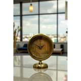 Retro Eskitme 25 X 20 Cm Metal Şık Masa Saati Vitrin
