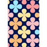Retro Floral Notebook: Groovy 70s Style Flower Pattern Journal - Lined Pages - 6.14 x 9.21 inches: Cute Aesthetic Stationery for School, Work, and Daily Journaling