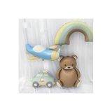 Retro Folyo Balon 4 Lü Set; Uçak, Araba, Gökkuşağı ve Ayıcık