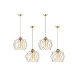retro home design 4 Adet Trend Bal Mika Camlı Golden Salon Mutfak Banyo Yatak Odası Çocuk Odası Antre Sarkıt Avize
