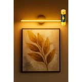 retro home design AMBER Renk --> 33CM SİYAH KASA Pilli Aplik Banyo Tablo Ayna Siyah Pil Dahildir